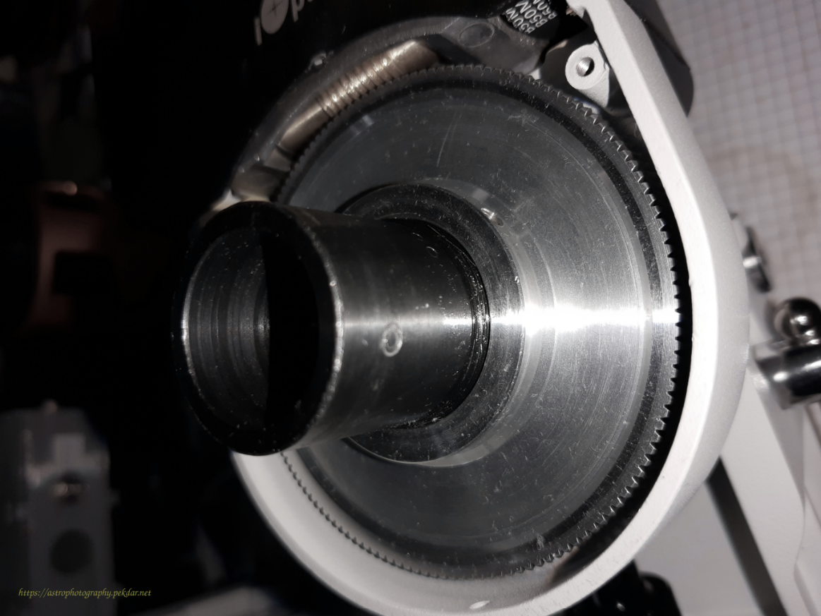 iOptron CEM25P - Installed RA axis worm wheel gear