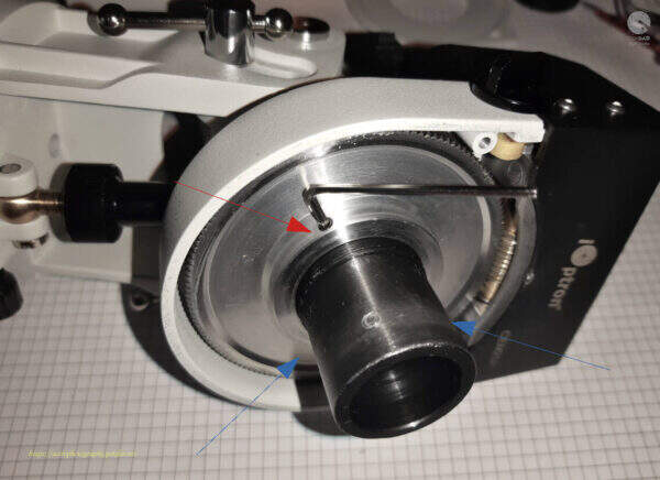 iOptron CEM25P - three screws securing the RA axle gearwheel