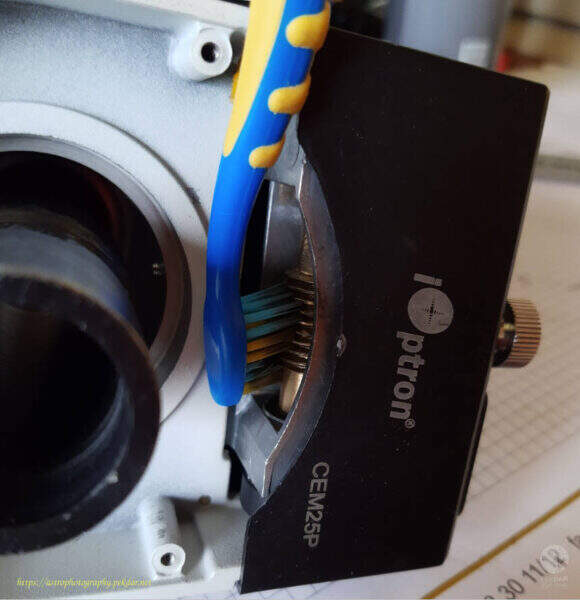 iOptron CEM25P - cleaning worm with a small tooth brush