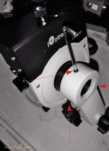 iOptron CEM25P - uchwyt pręta przeciwwagi