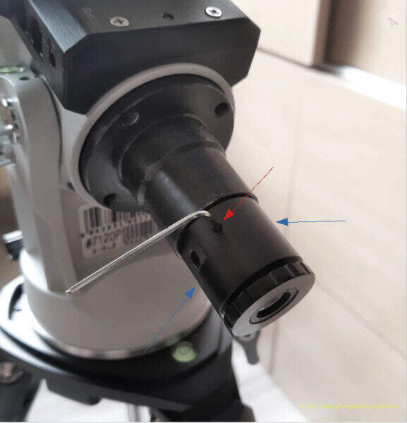 iOptron CEM25P - regulacja lunety biegunowej