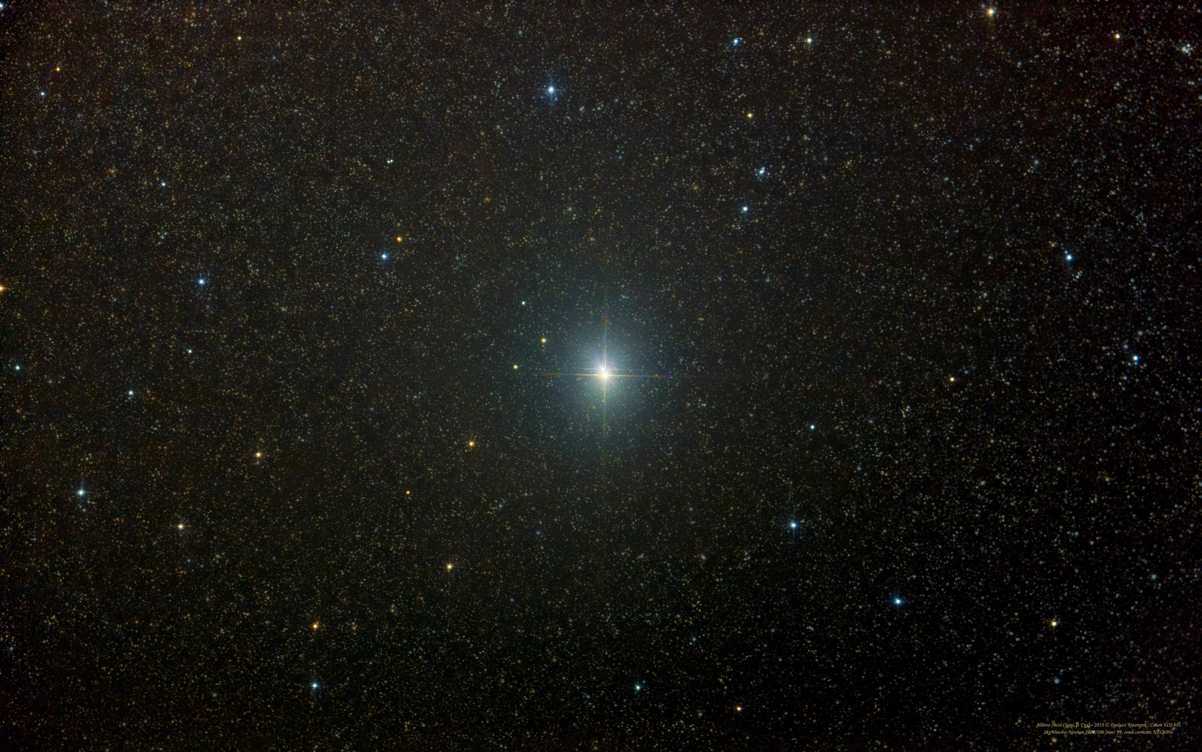 Albireo (Beta Cygni, β Cyg) with less stars