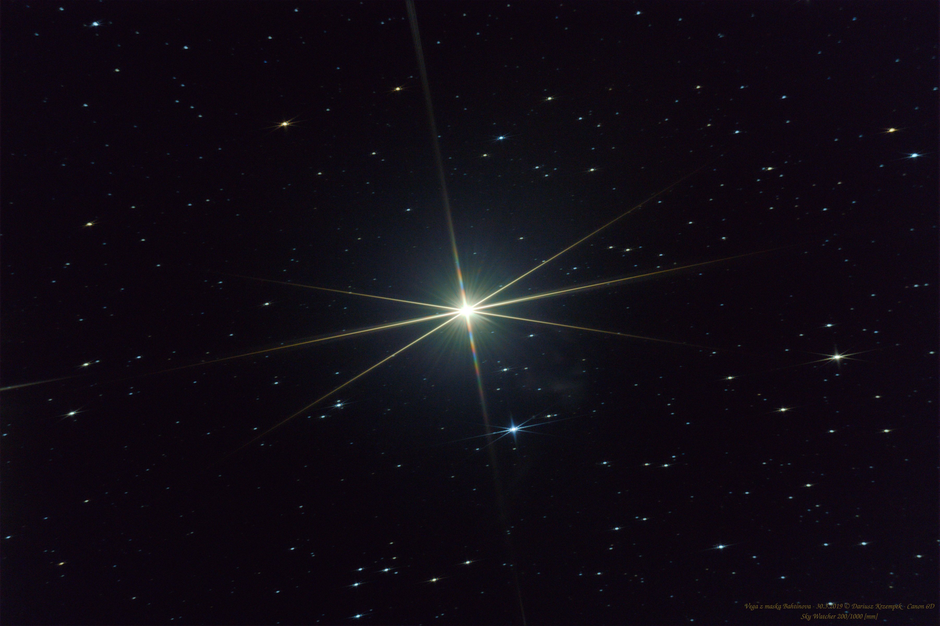 Vega – z maską Bahtinov-a / with Bahtinov mask