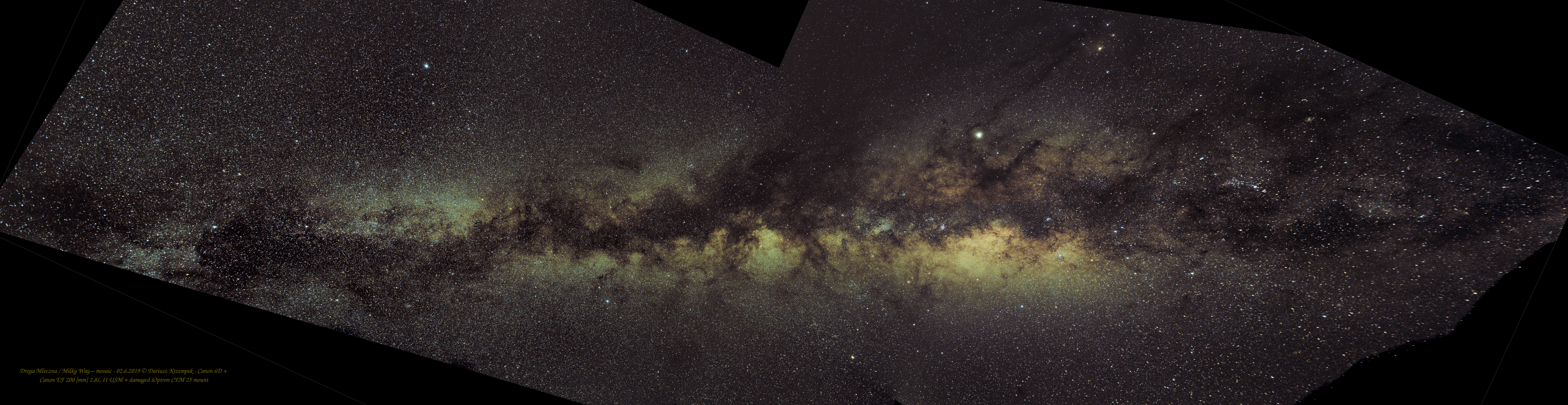 Milky Way / Droga Mleczna - mosaic from 3 frames