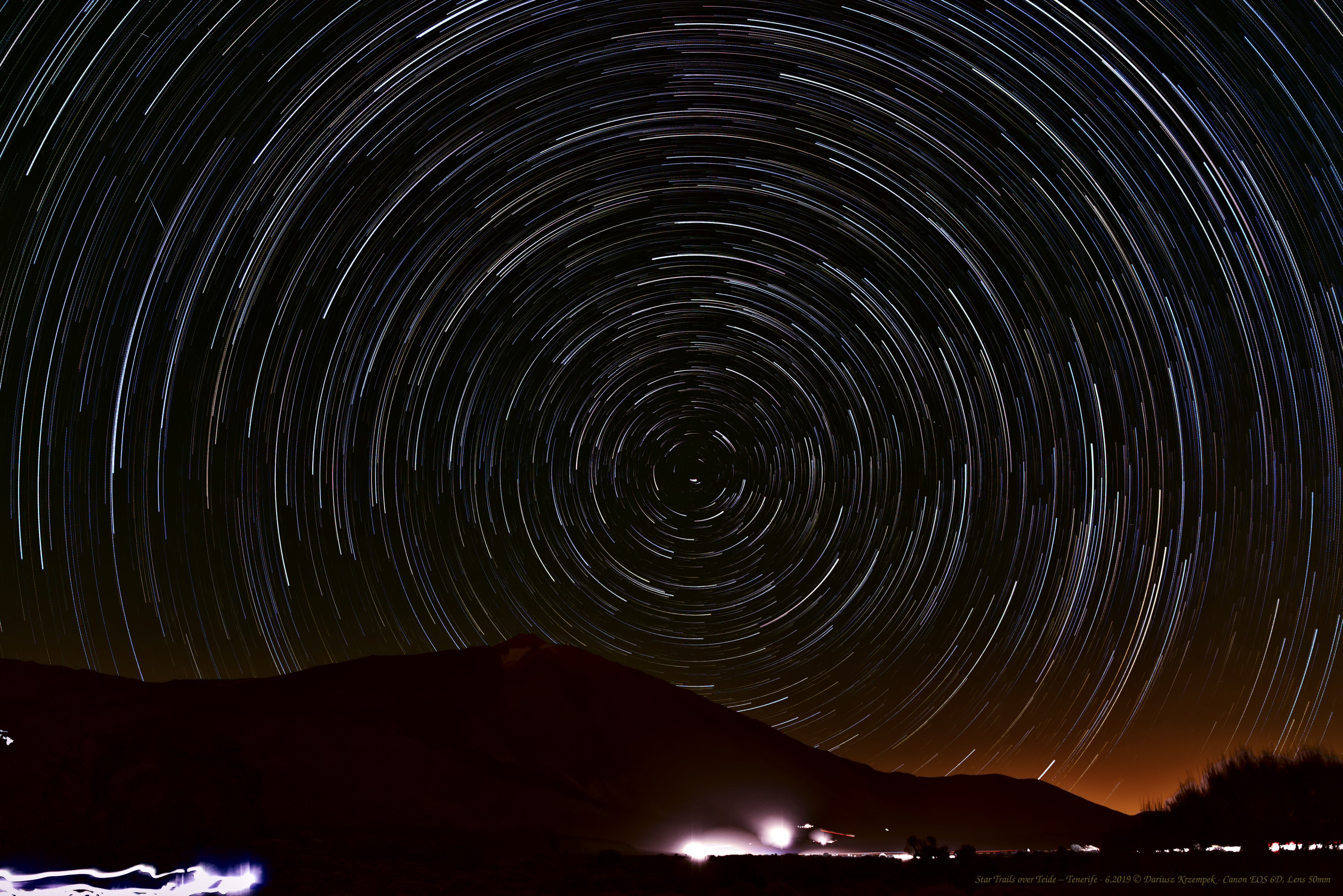 Comet Star Trails over Teide – Tenerife 2019