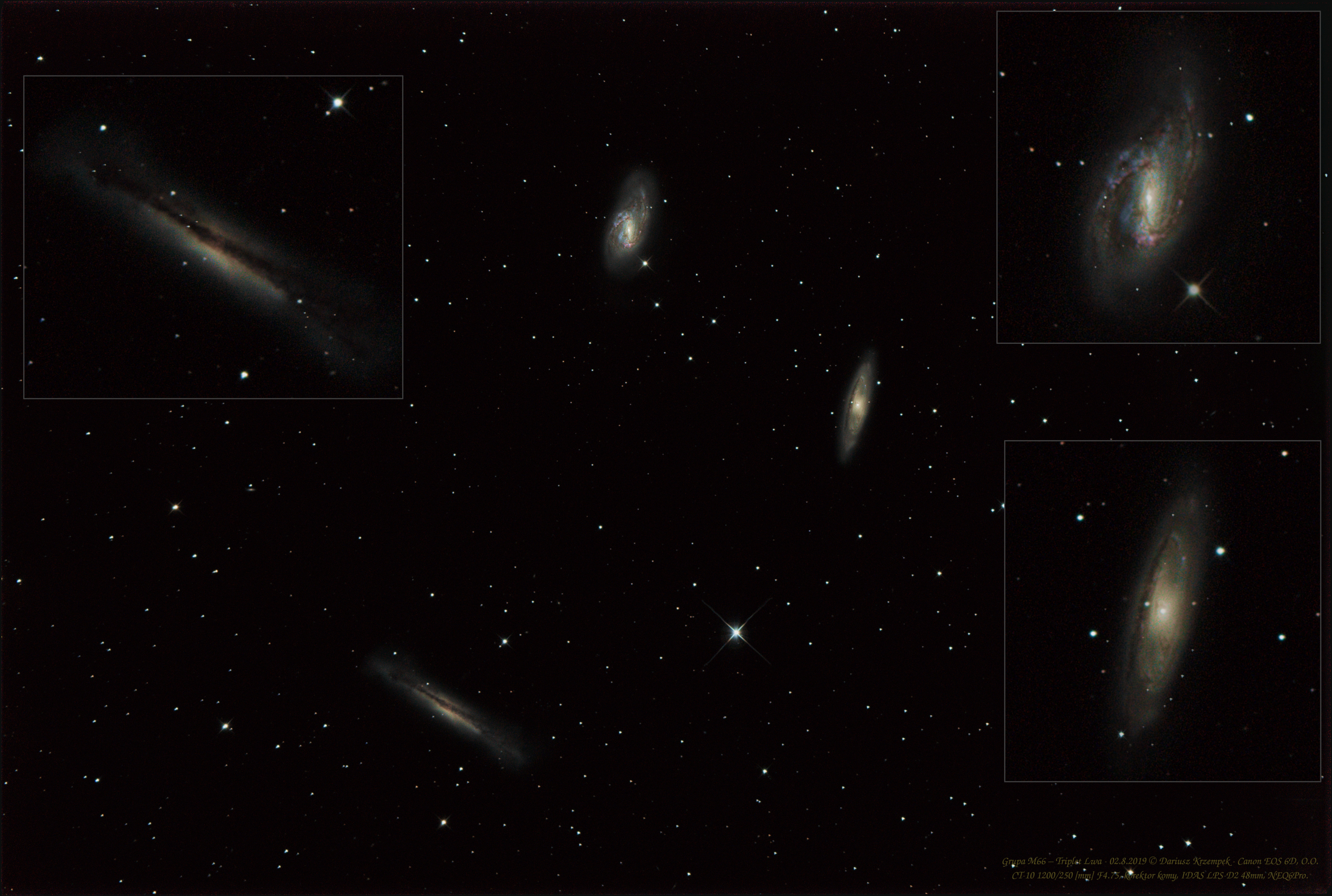 M65, M66, NGC 3628 - Crops