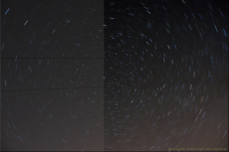 First startrails - comparsion